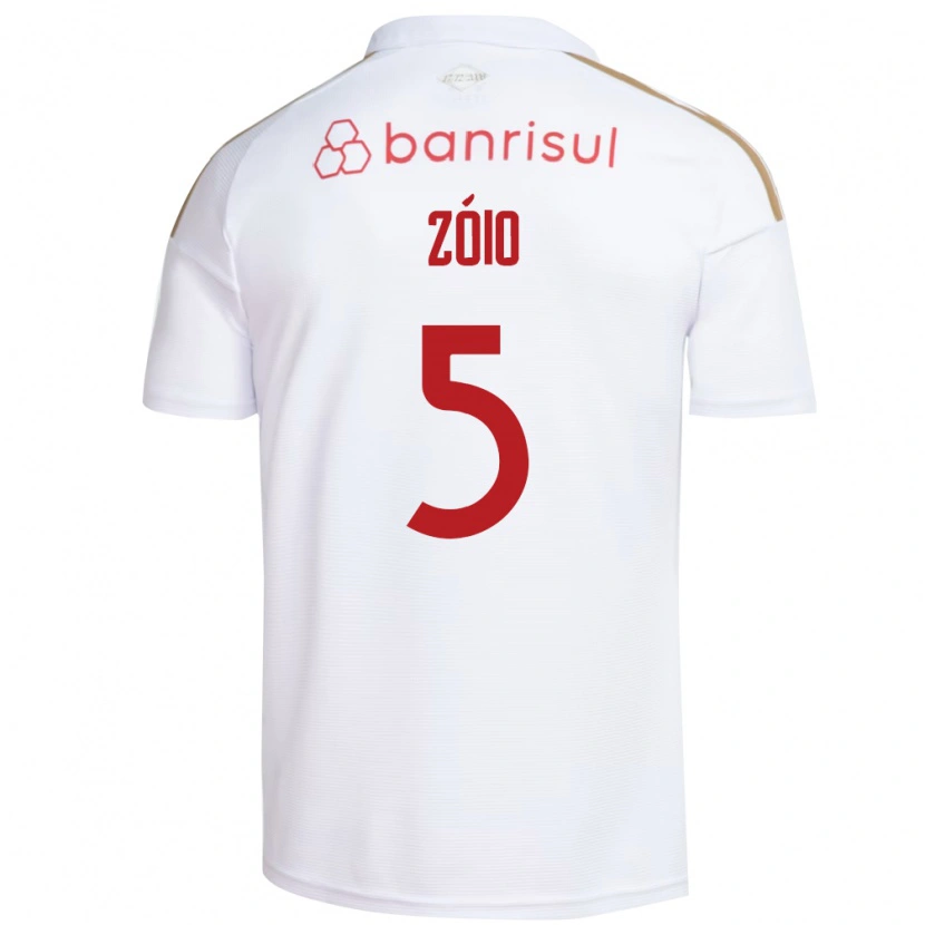 Danxen Niño Camiseta Zóio #5 Blanco Rojo 2ª Equipación 2026/27 La Camisa