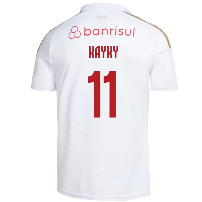 Danxen Niño Camiseta Kayky Da Silva Chagas #11 Blanco Rojo 2ª Equipación 2026/27 La Camisa