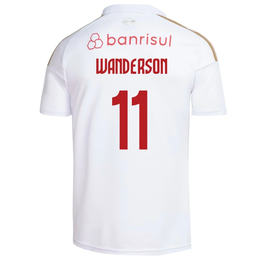 Danxen Niño Camiseta Wanderson #11 Blanco Rojo 2ª Equipación 2026/27 La Camisa