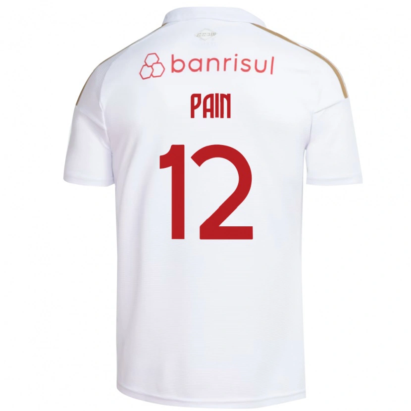 Danxen Niño Camiseta Luan Pain #12 Blanco Rojo 2ª Equipación 2026/27 La Camisa