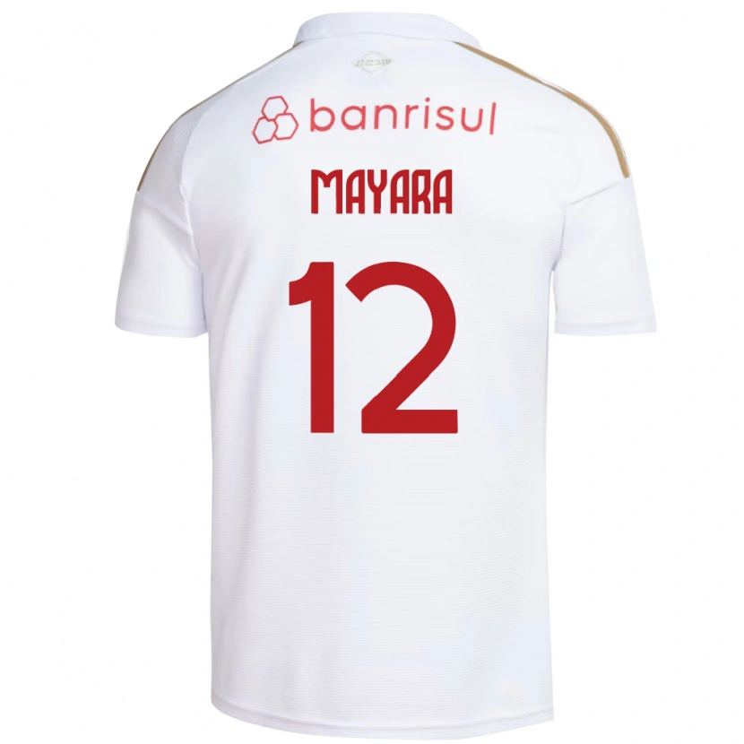 Danxen Niño Camiseta Mayara #12 Blanco Rojo 2ª Equipación 2026/27 La Camisa