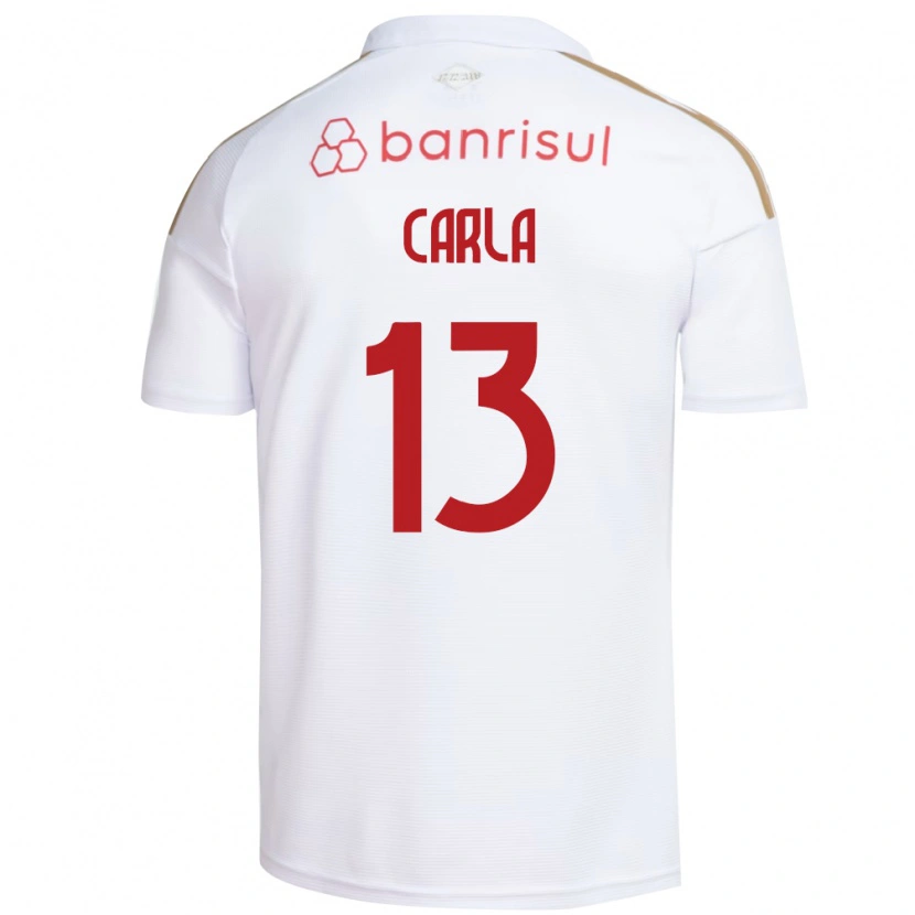 Danxen Niño Camiseta Carla #13 Blanco Rojo 2ª Equipación 2026/27 La Camisa