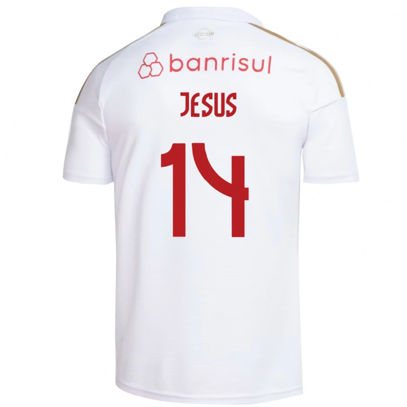 Danxen Niño Camiseta Victor Jesus #14 Blanco Rojo 2ª Equipación 2026/27 La Camisa