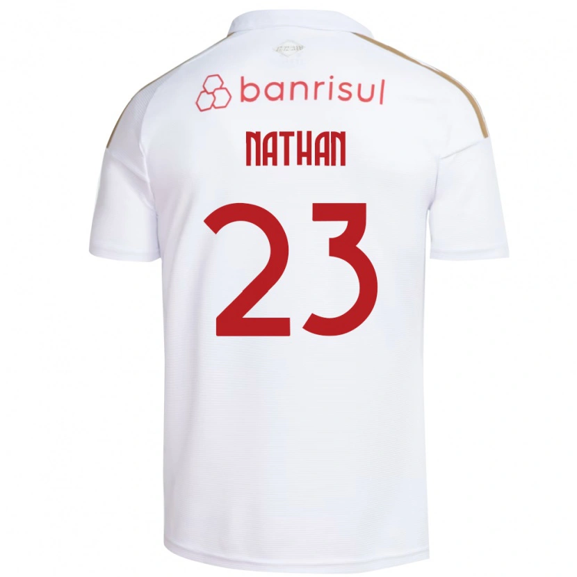 Danxen Niño Camiseta Nathan #23 Blanco Rojo 2ª Equipación 2026/27 La Camisa