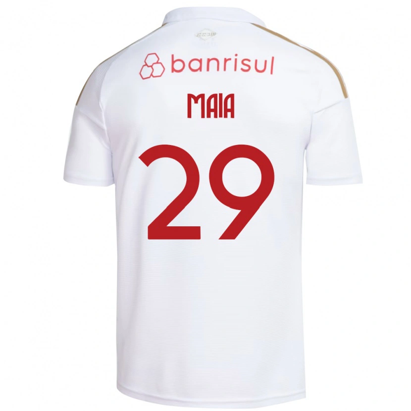 Danxen Niño Camiseta Thiago Maia #29 Blanco Rojo 2ª Equipación 2026/27 La Camisa