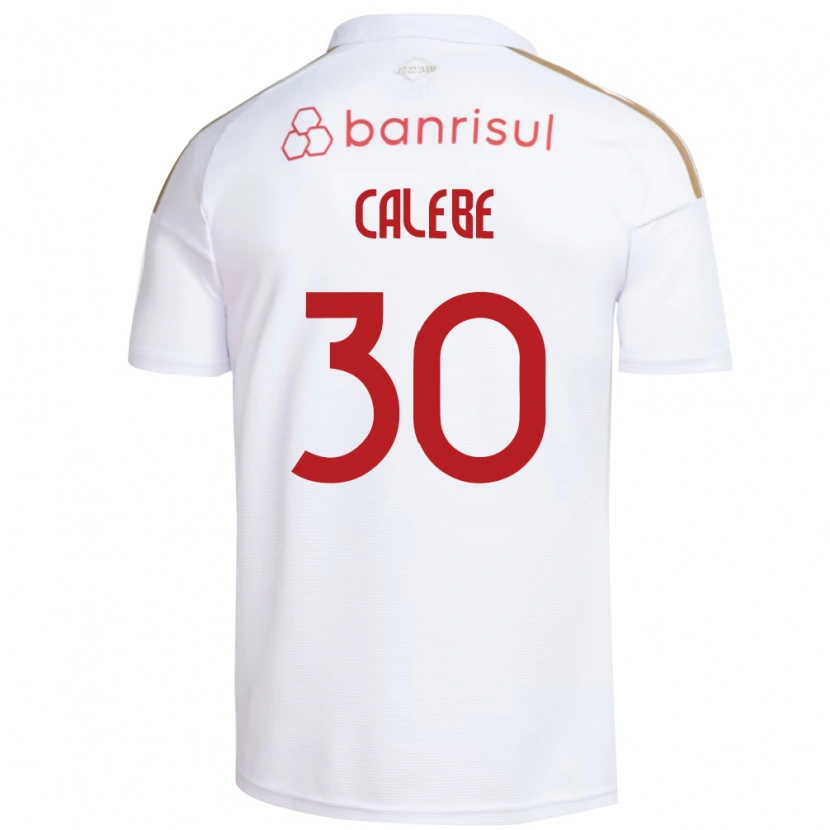 Danxen Niño Camiseta Calebe Goncalves Ferreira Da Silva #30 Blanco Rojo 2ª Equipación 2026/27 La Camisa