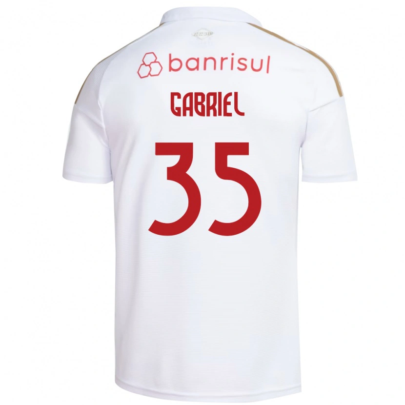 Danxen Niño Camiseta Ze Gabriel #35 Blanco Rojo 2ª Equipación 2026/27 La Camisa