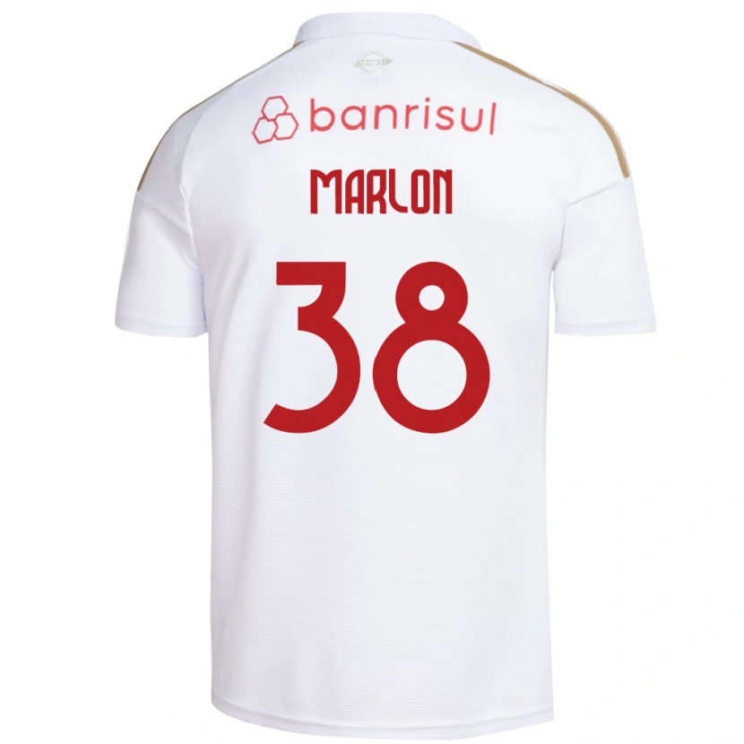Danxen Niño Camiseta Marlon #38 Blanco Rojo 2ª Equipación 2026/27 La Camisa