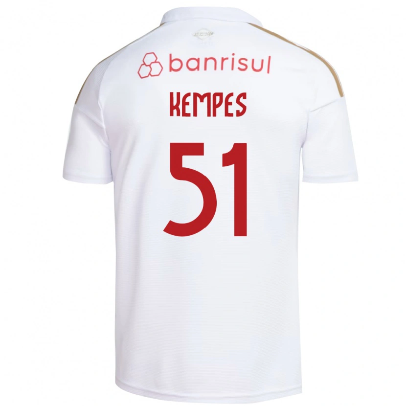 Danxen Niño Camiseta João Gabriel Kempes Gonçalves #51 Blanco Rojo 2ª Equipación 2026/27 La Camisa