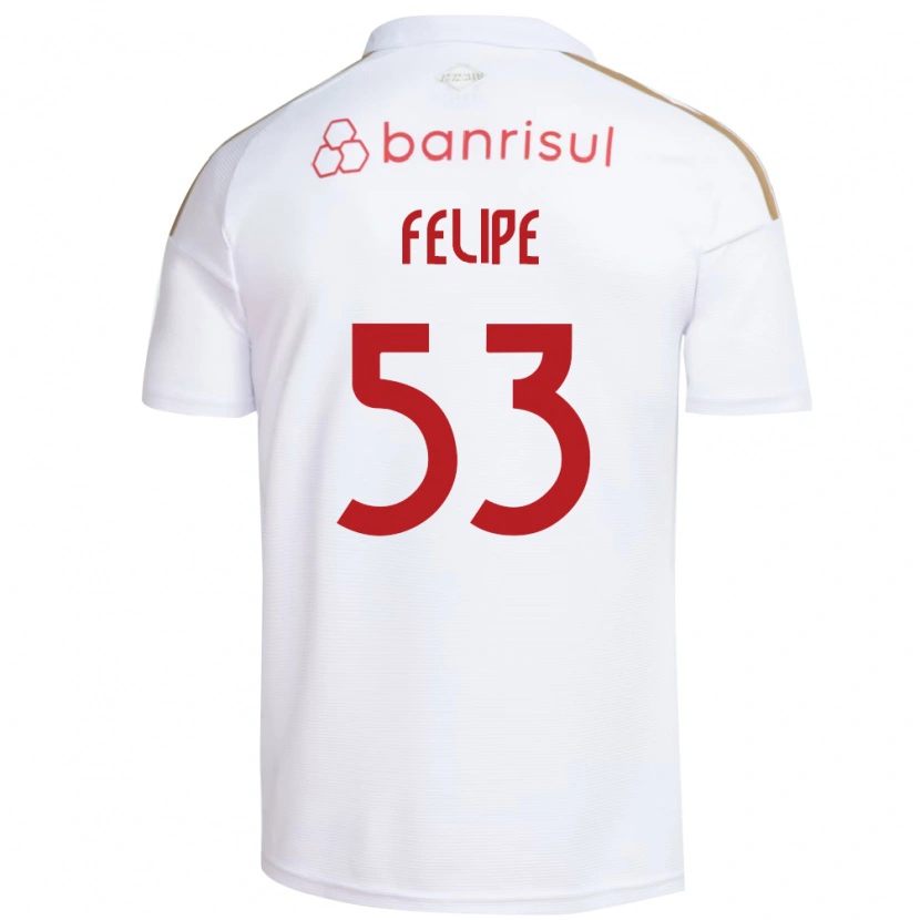 Danxen Niño Camiseta Luiz Felipe #53 Blanco Rojo 2ª Equipación 2026/27 La Camisa