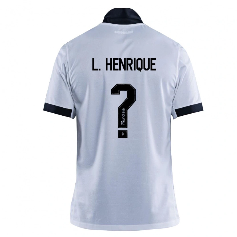 Danxen Niño Camiseta Luiz Peu #0 Blanco Negro 2ª Equipación 2026/27 La Camisa