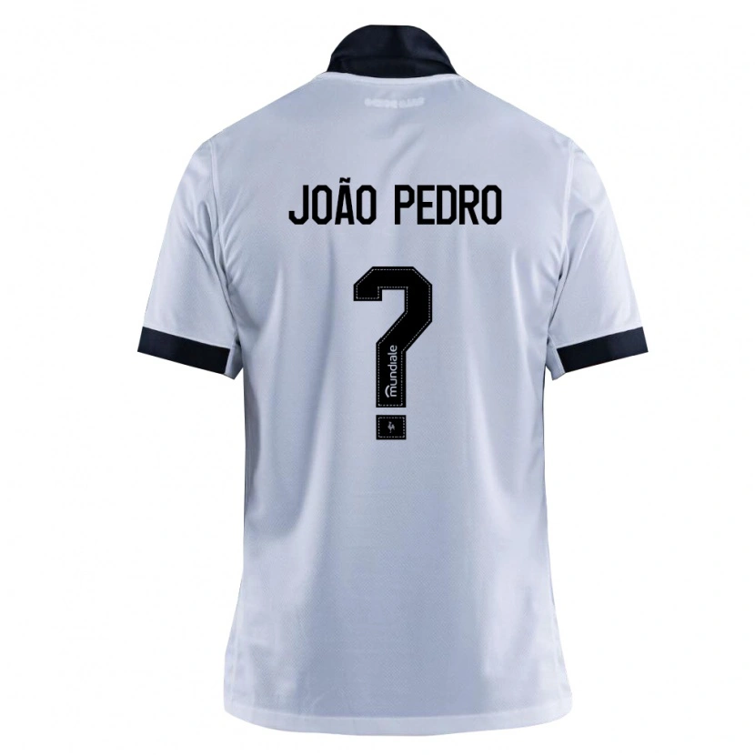 Danxen Niño Camiseta João Mathias #0 Blanco Negro 2ª Equipación 2026/27 La Camisa