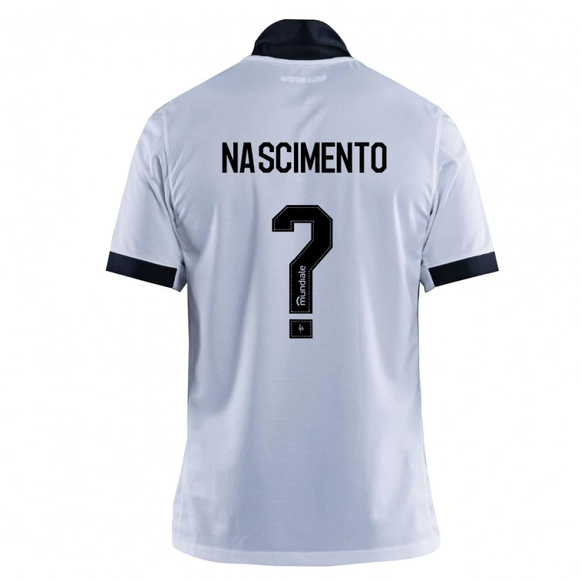 Danxen Niño Camiseta Ruan Nascimento #0 Blanco Negro 2ª Equipación 2026/27 La Camisa