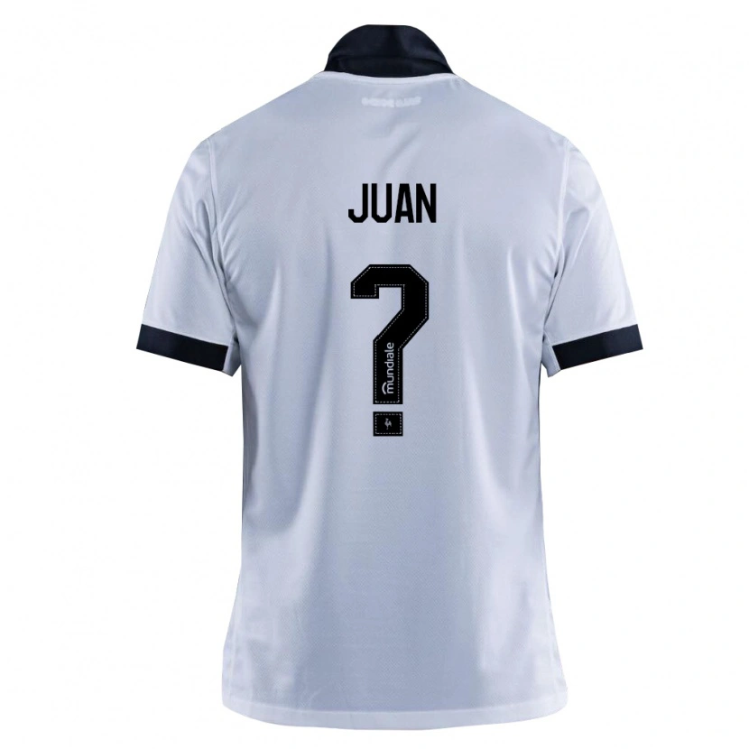 Danxen Niño Camiseta Thiago Juan #0 Blanco Negro 2ª Equipación 2026/27 La Camisa