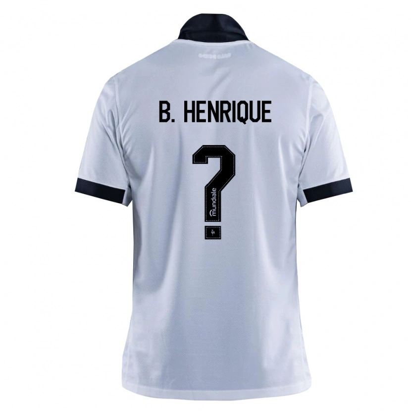 Danxen Niño Camiseta Bruno Henrique #0 Blanco Negro 2ª Equipación 2026/27 La Camisa