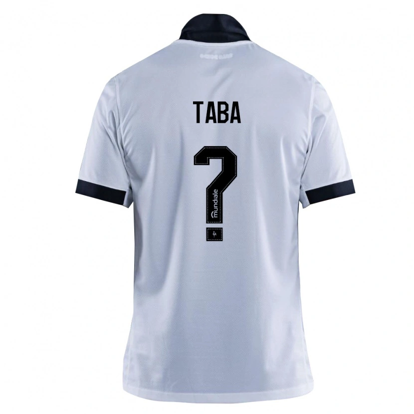 Danxen Niño Camiseta Taba #0 Blanco Negro 2ª Equipación 2026/27 La Camisa