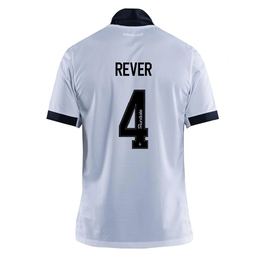 Danxen Niño Camiseta Rever #4 Blanco Negro 2ª Equipación 2026/27 La Camisa