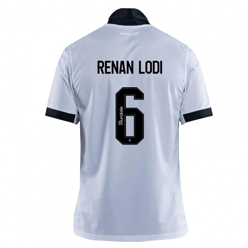 Danxen Niño Camiseta Renan Lodi #6 Blanco Negro 2ª Equipación 2026/27 La Camisa