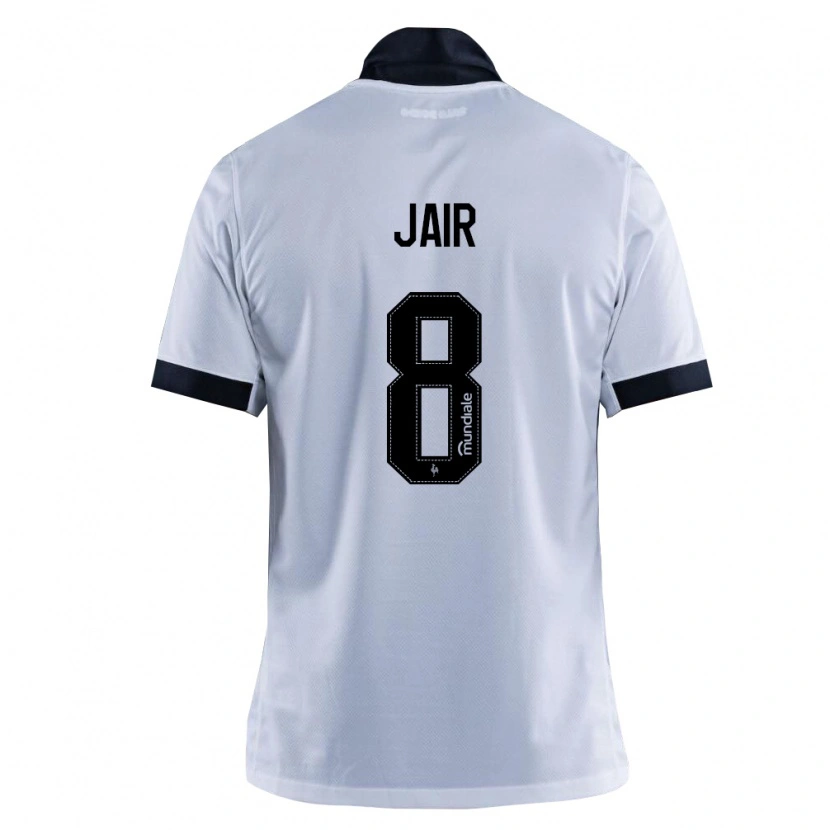 Danxen Niño Camiseta Jair #8 Blanco Negro 2ª Equipación 2026/27 La Camisa
