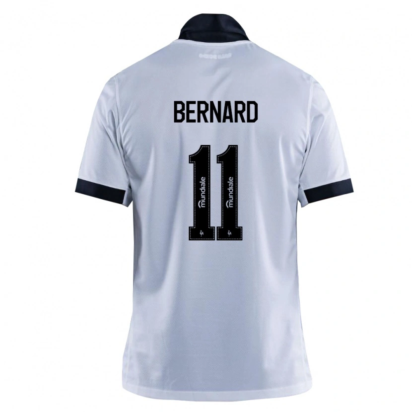 Danxen Niño Camiseta Bernard Anício Caldeira Duarte #11 Blanco Negro 2ª Equipación 2026/27 La Camisa