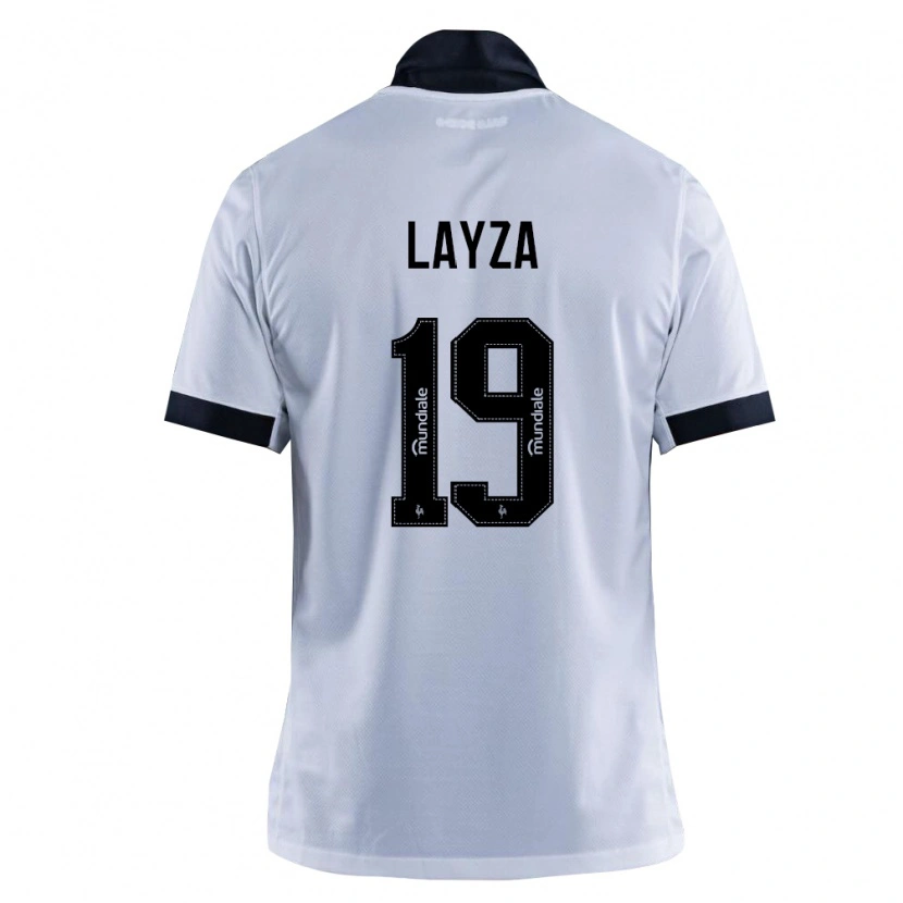 Danxen Niño Camiseta Layza #19 Blanco Negro 2ª Equipación 2026/27 La Camisa