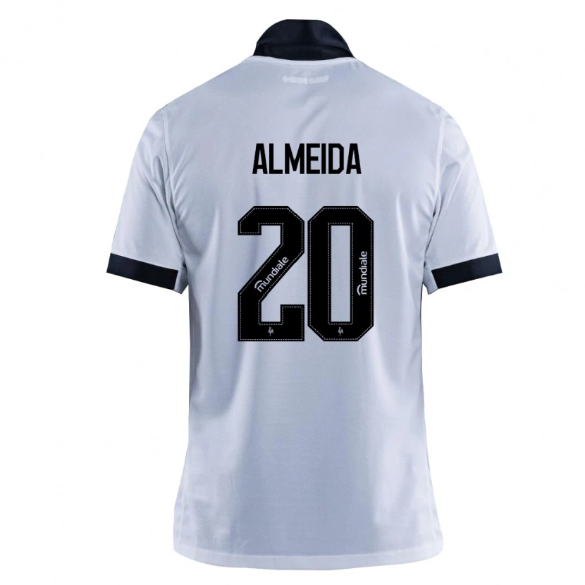 Danxen Niño Camiseta Vinicius Almeida #20 Blanco Negro 2ª Equipación 2026/27 La Camisa