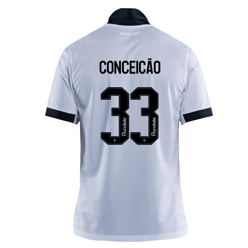 Danxen Niño Camiseta Robert Conceição #33 Blanco Negro 2ª Equipación 2026/27 La Camisa