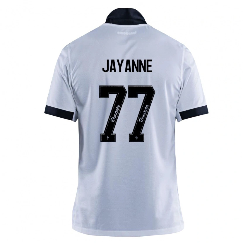 Danxen Niño Camiseta Jayanne #77 Blanco Negro 2ª Equipación 2026/27 La Camisa