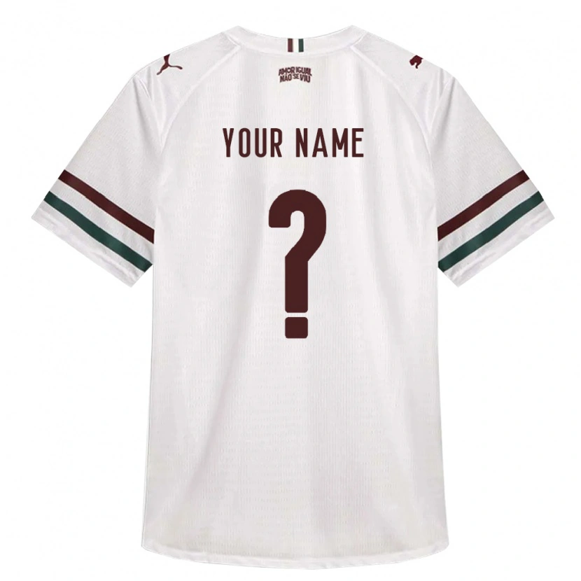 Danxen Niño Camiseta Su Nombre #0 Blanco Verde Borgoña 2ª Equipación 2026/27 La Camisa