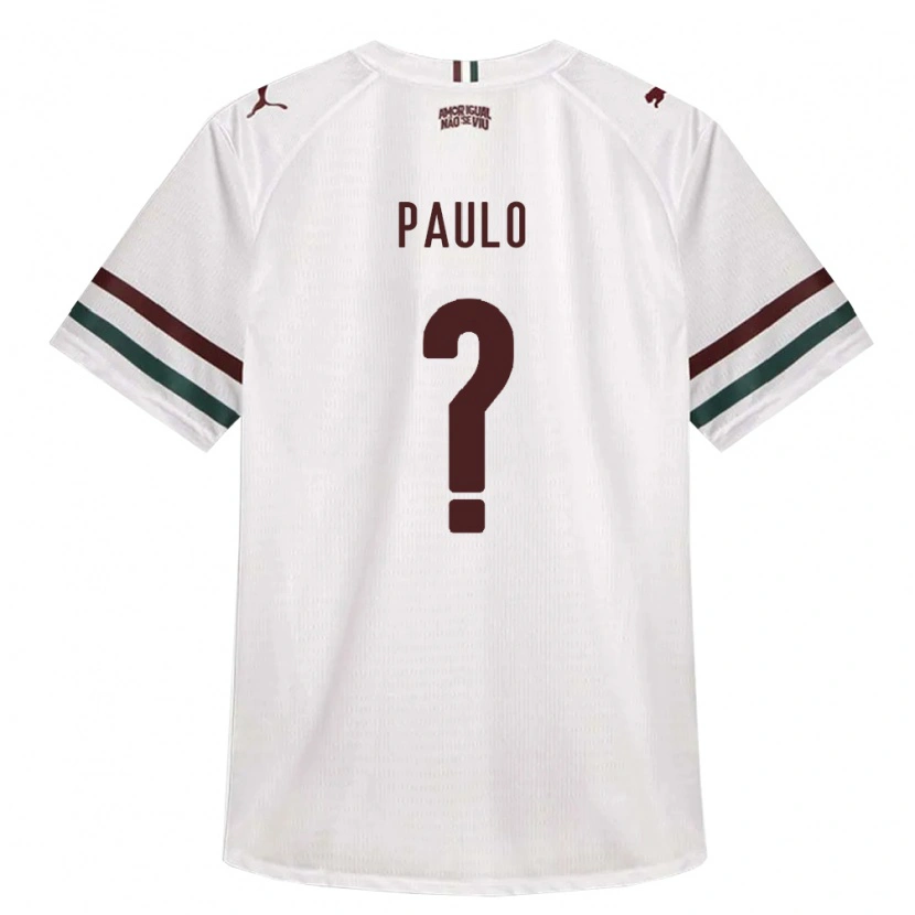 Danxen Niño Camiseta Marcos Paulo #0 Blanco Verde Borgoña 2ª Equipación 2026/27 La Camisa