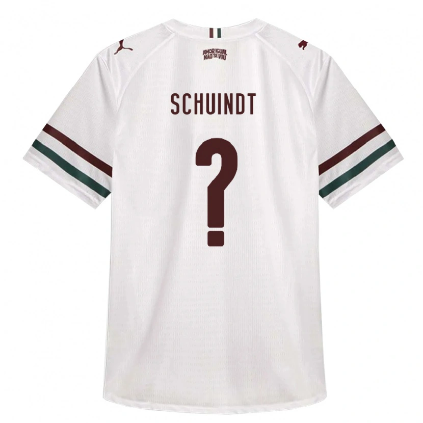Danxen Niño Camiseta Davi Schuindt #0 Blanco Verde Borgoña 2ª Equipación 2026/27 La Camisa