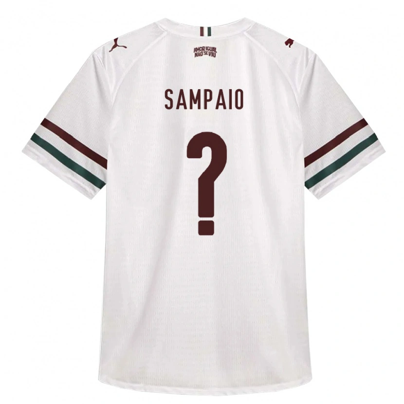 Danxen Niño Camiseta Miguel Sampaio #0 Blanco Verde Borgoña 2ª Equipación 2026/27 La Camisa