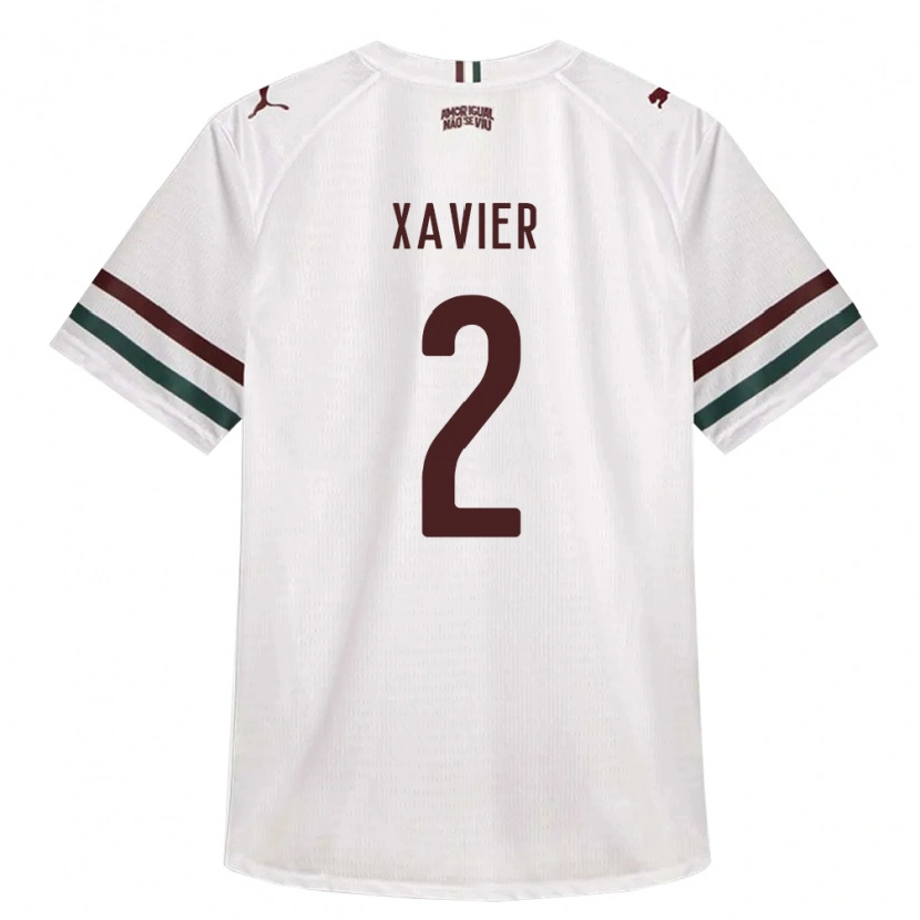 Danxen Niño Camiseta Samuel Xavier #2 Blanco Verde Borgoña 2ª Equipación 2026/27 La Camisa