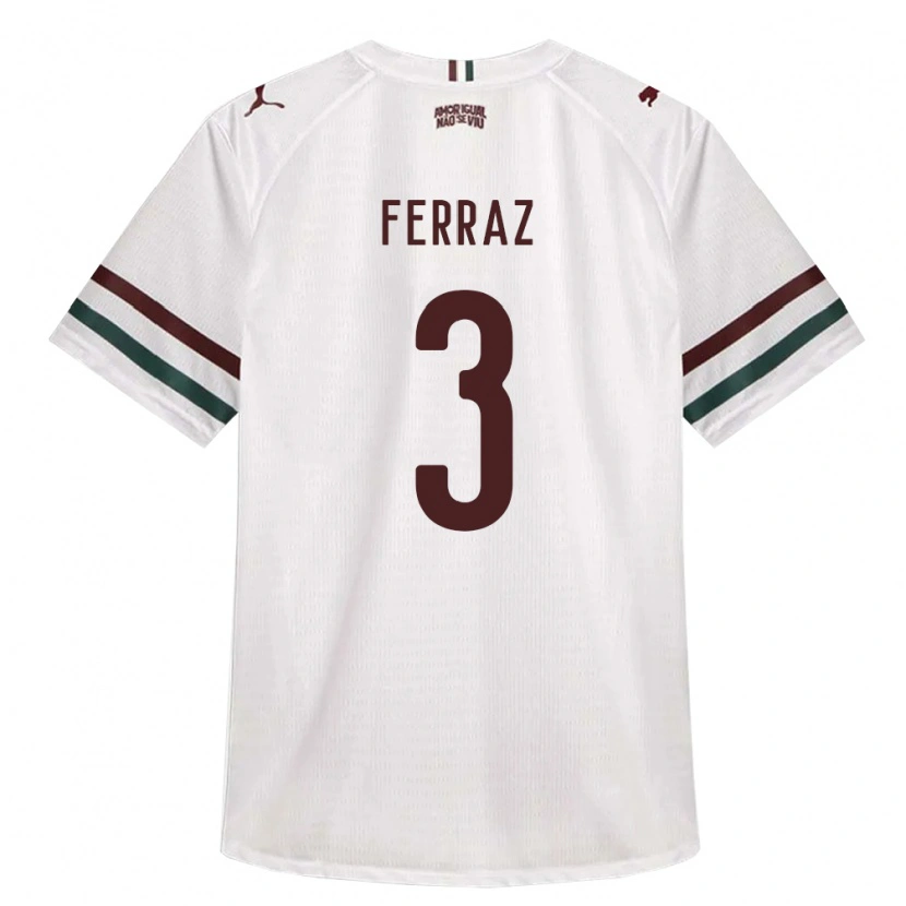 Danxen Niño Camiseta Matheus Ferraz #3 Blanco Verde Borgoña 2ª Equipación 2026/27 La Camisa