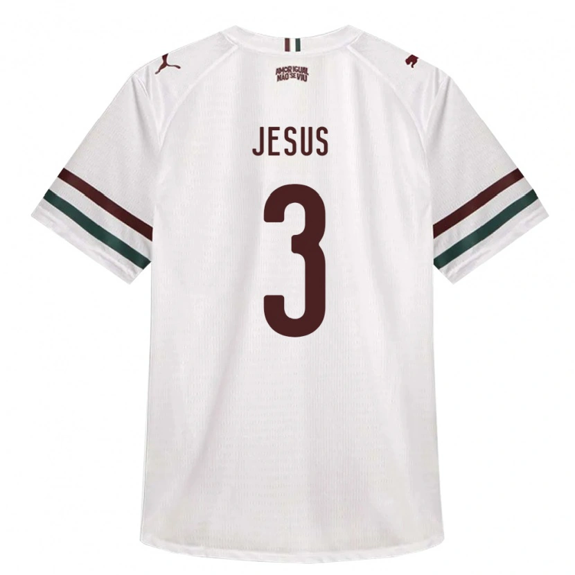 Danxen Niño Camiseta Alexandre Jesus #3 Blanco Verde Borgoña 2ª Equipación 2026/27 La Camisa