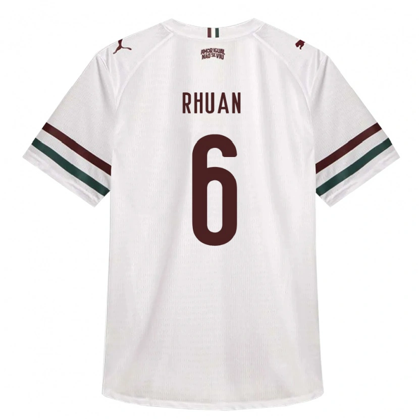 Danxen Niño Camiseta Rhuan Wallace Stoeberl Barboza #6 Blanco Verde Borgoña 2ª Equipación 2026/27 La Camisa