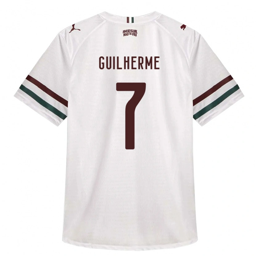 Danxen Niño Camiseta Luiz Guilherme #7 Blanco Verde Borgoña 2ª Equipación 2026/27 La Camisa