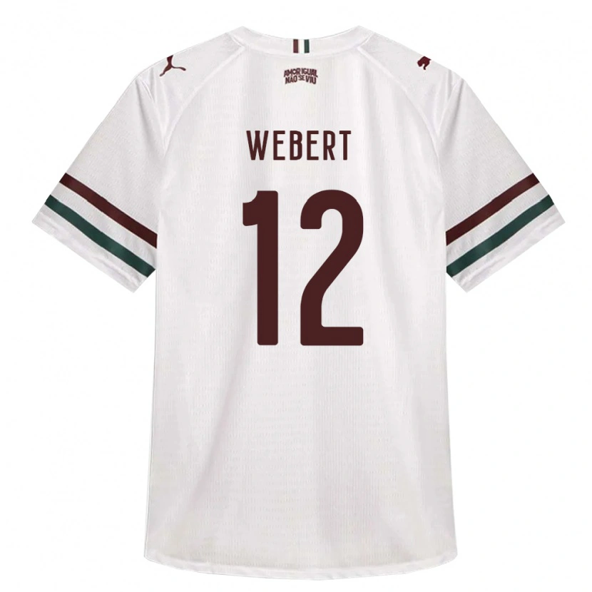 Danxen Niño Camiseta Webert Silva Leite Ferreira #12 Blanco Verde Borgoña 2ª Equipación 2026/27 La Camisa