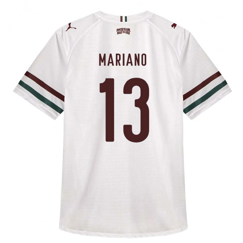 Danxen Niño Camiseta Mariano Matheus Silva Batista #13 Blanco Verde Borgoña 2ª Equipación 2026/27 La Camisa
