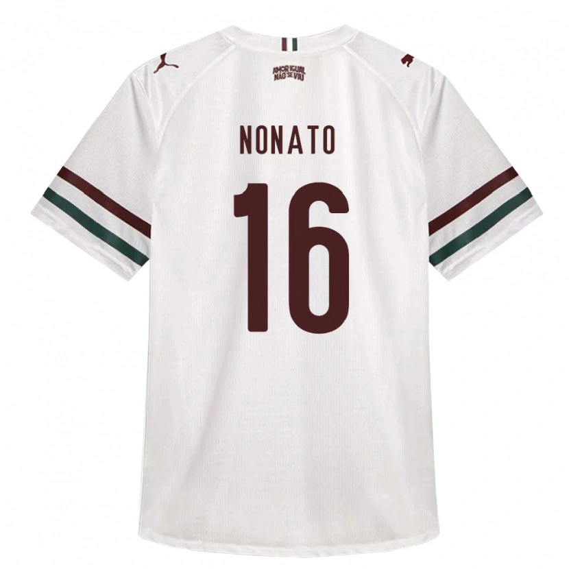Danxen Niño Camiseta Gustavo Nonato Santana #16 Blanco Verde Borgoña 2ª Equipación 2026/27 La Camisa
