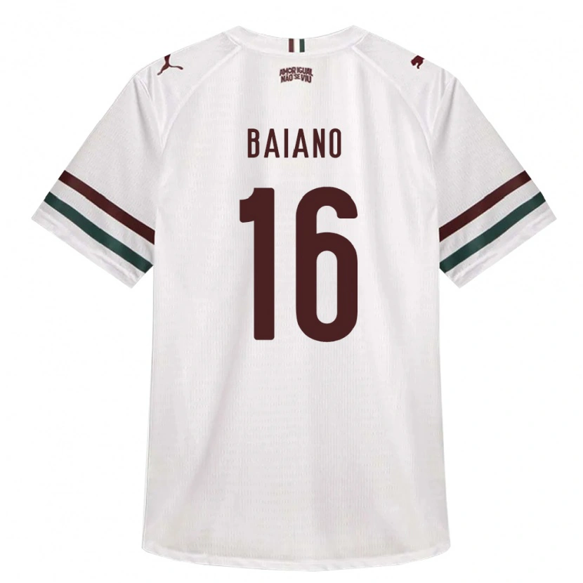 Danxen Niño Camiseta Sérgio Baiano #16 Blanco Verde Borgoña 2ª Equipación 2026/27 La Camisa