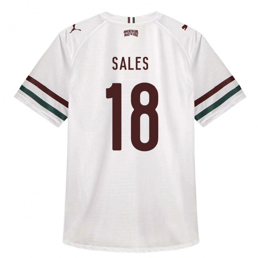 Danxen Niño Camiseta Ruan Sales #18 Blanco Verde Borgoña 2ª Equipación 2026/27 La Camisa