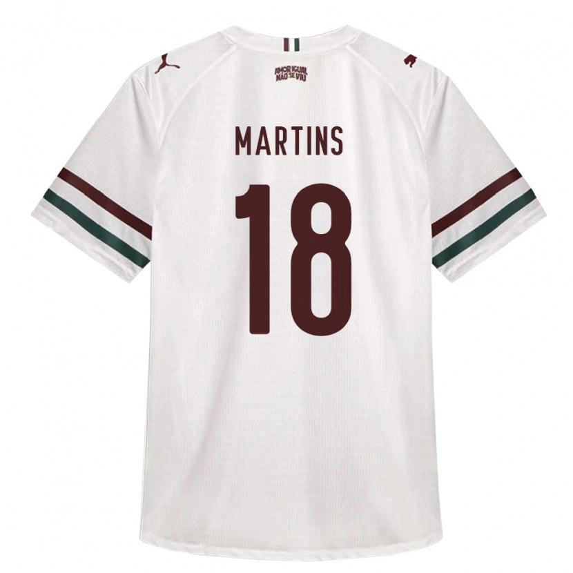 Danxen Niño Camiseta Matheus Martins #18 Blanco Verde Borgoña 2ª Equipación 2026/27 La Camisa