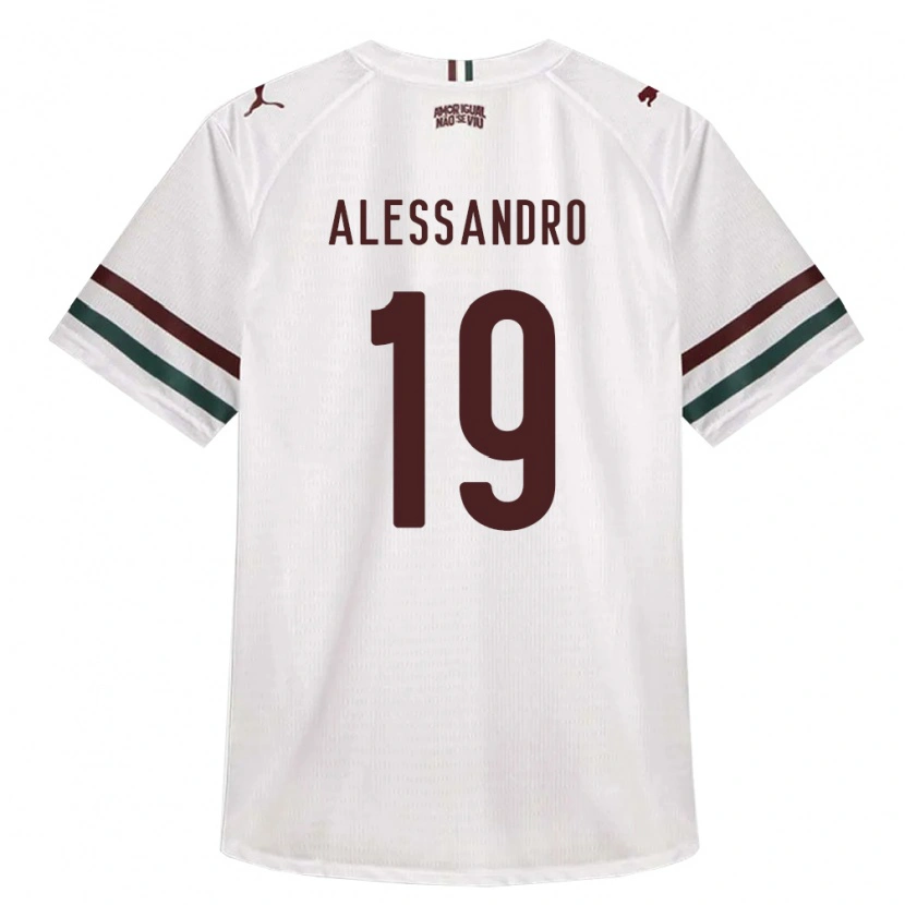 Danxen Niño Camiseta Alessandro Chaves Da Silva #19 Blanco Verde Borgoña 2ª Equipación 2026/27 La Camisa