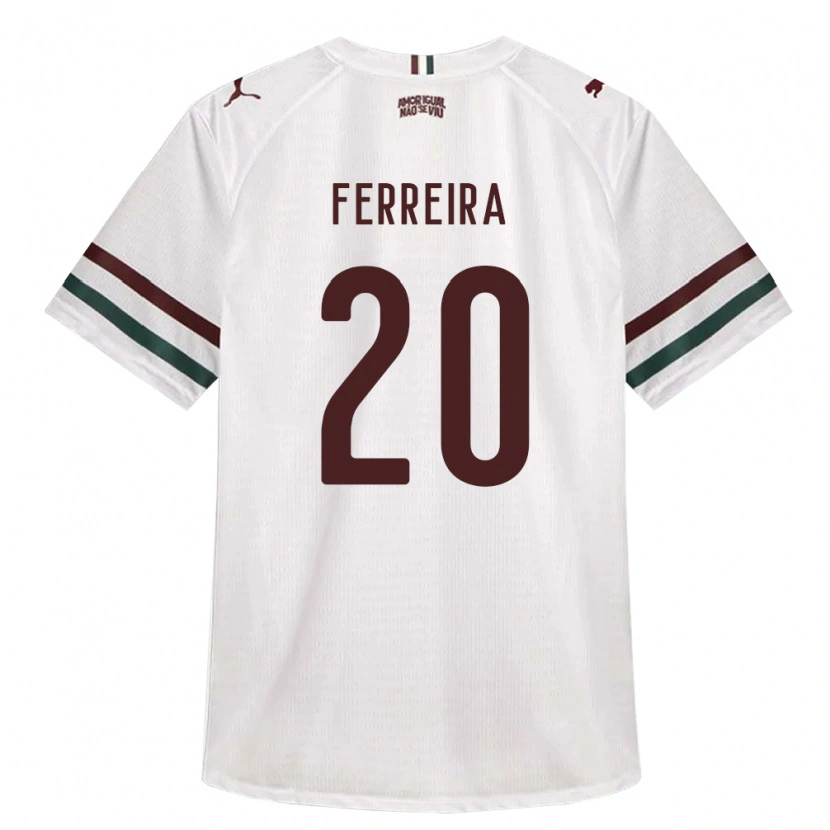 Danxen Niño Camiseta Yago Ferreira #20 Blanco Verde Borgoña 2ª Equipación 2026/27 La Camisa