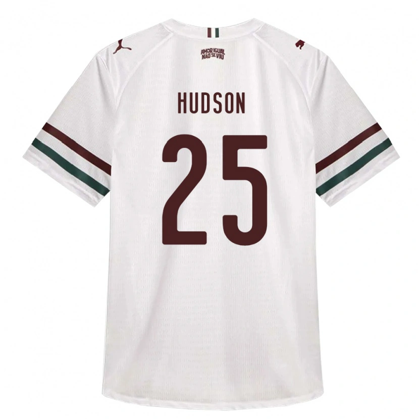 Danxen Niño Camiseta Hudson #25 Blanco Verde Borgoña 2ª Equipación 2026/27 La Camisa