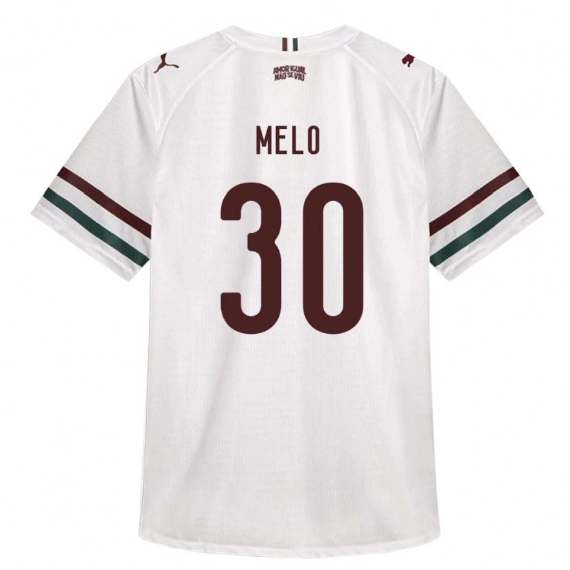 Danxen Niño Camiseta Felipe Melo #30 Blanco Verde Borgoña 2ª Equipación 2026/27 La Camisa