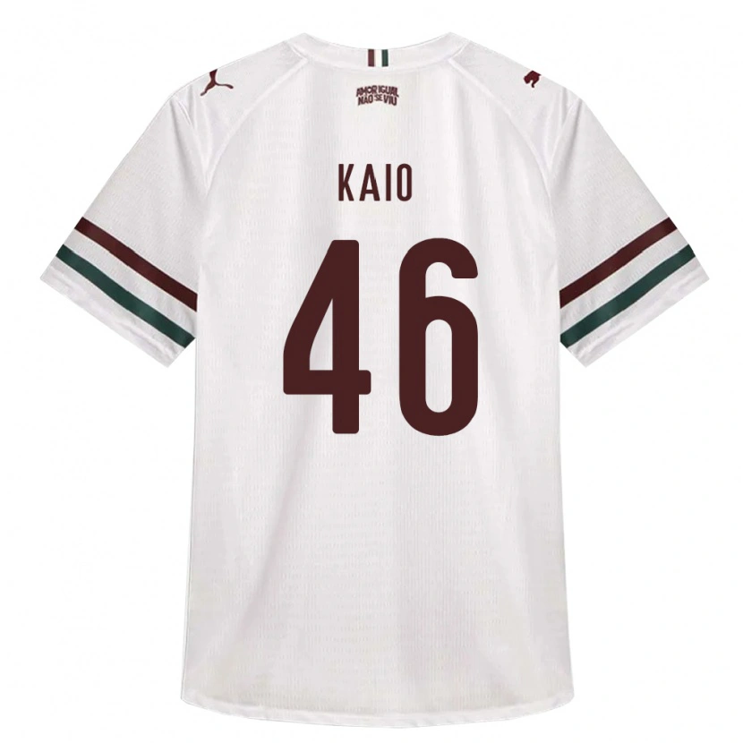 Danxen Niño Camiseta Kaio Borges Correa #46 Blanco Verde Borgoña 2ª Equipación 2026/27 La Camisa