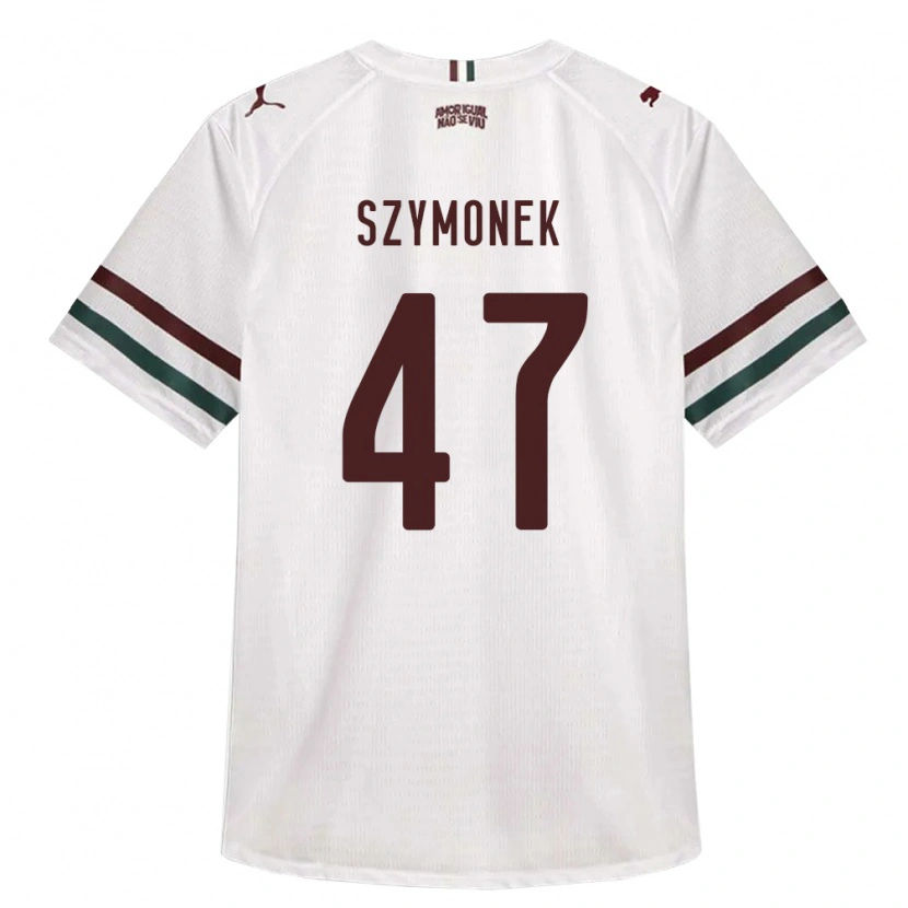 Danxen Niño Camiseta Fábio Szymonek #47 Blanco Verde Borgoña 2ª Equipación 2026/27 La Camisa