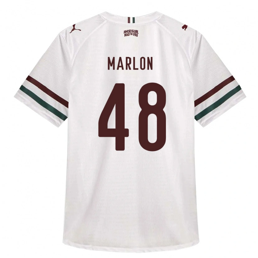 Danxen Niño Camiseta Marlon Almeida Da Silva Ignacio #48 Blanco Verde Borgoña 2ª Equipación 2026/27 La Camisa
